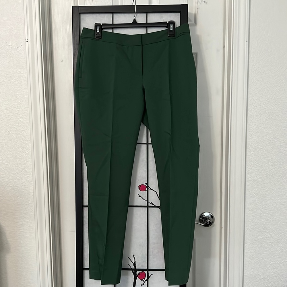 Green slim pencil pants